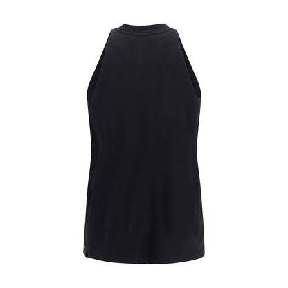 Darkpark Black Cotton Sleeveles T-Shirt