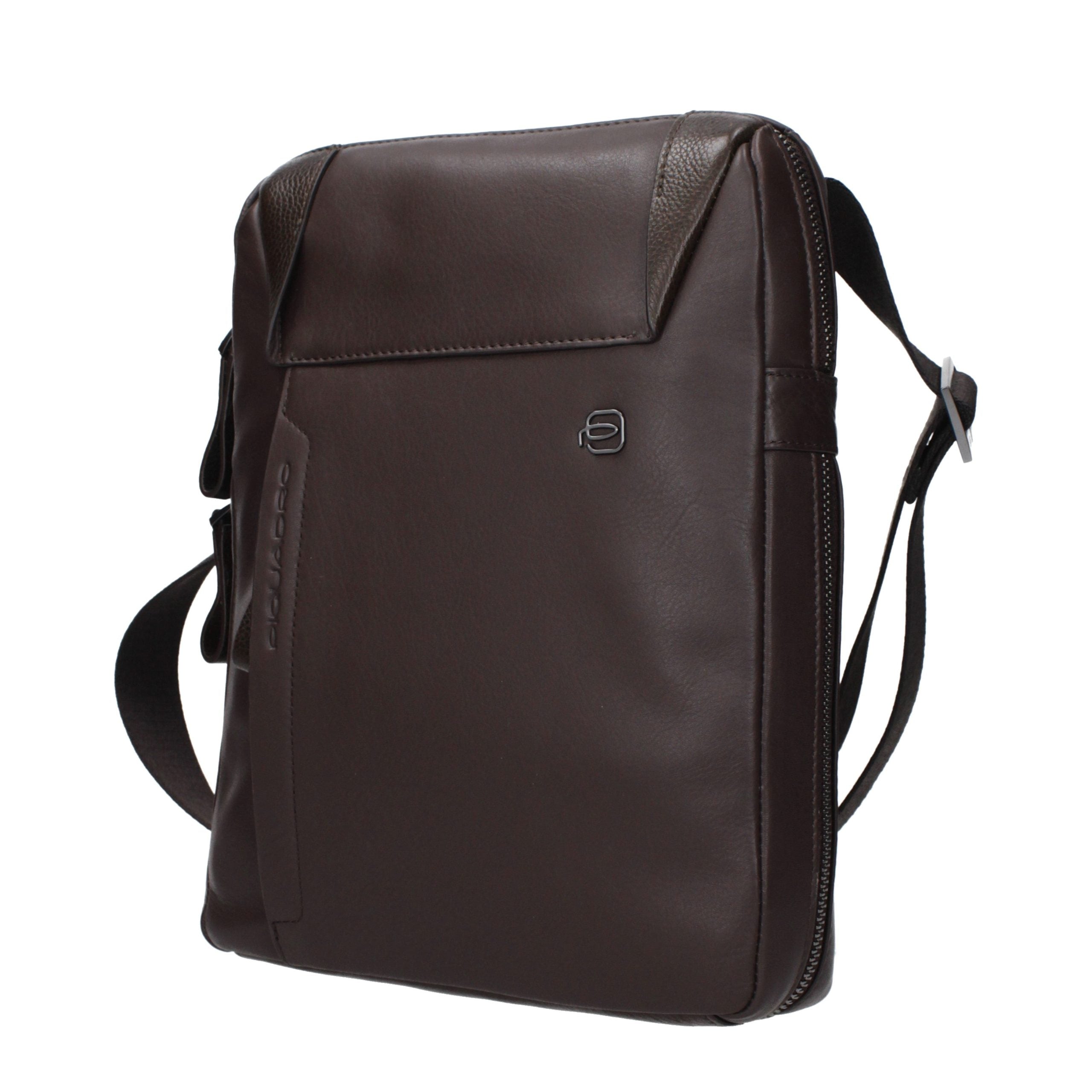 Sac bandoulière Piquadro en cuir marron