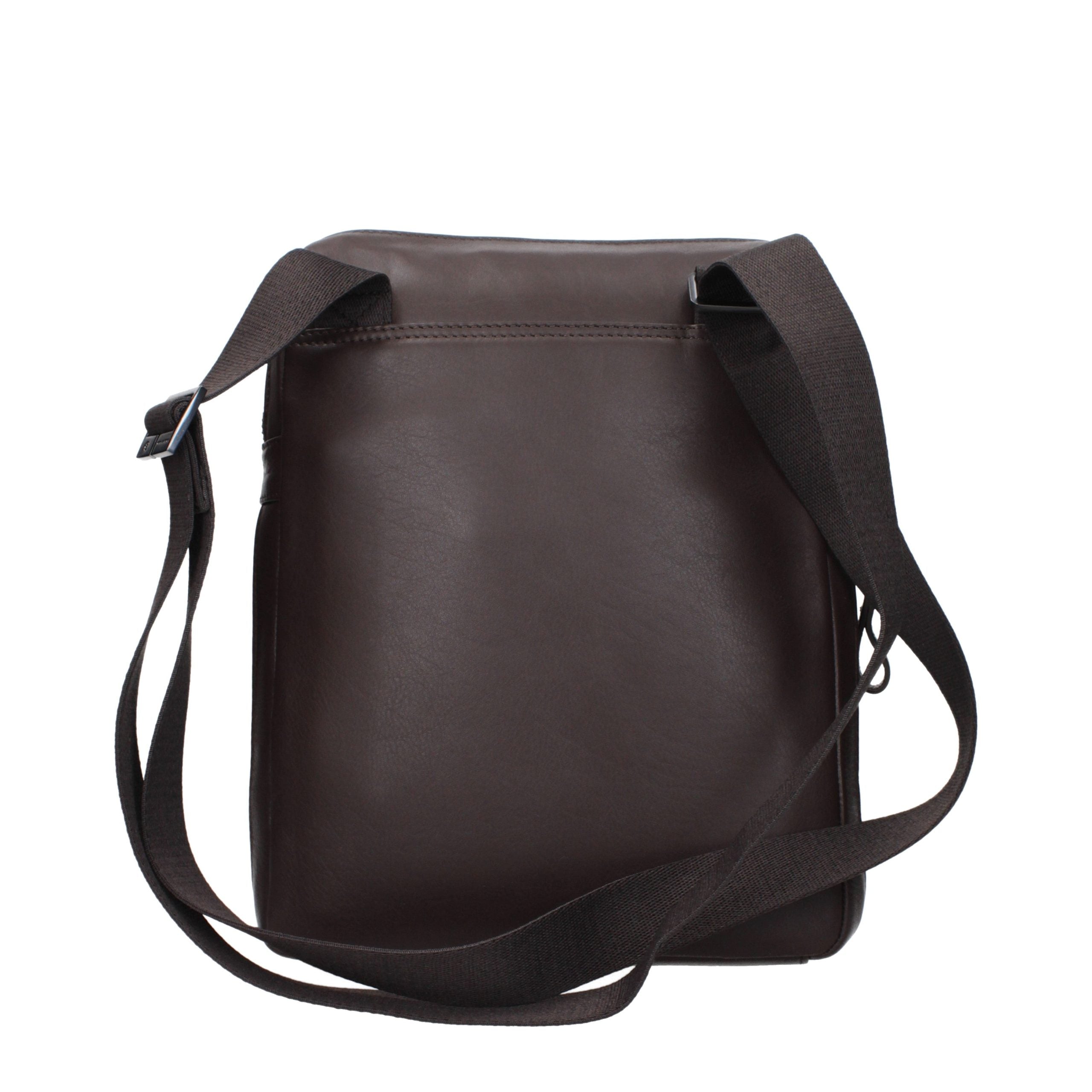 Sac bandoulière Piquadro en cuir marron