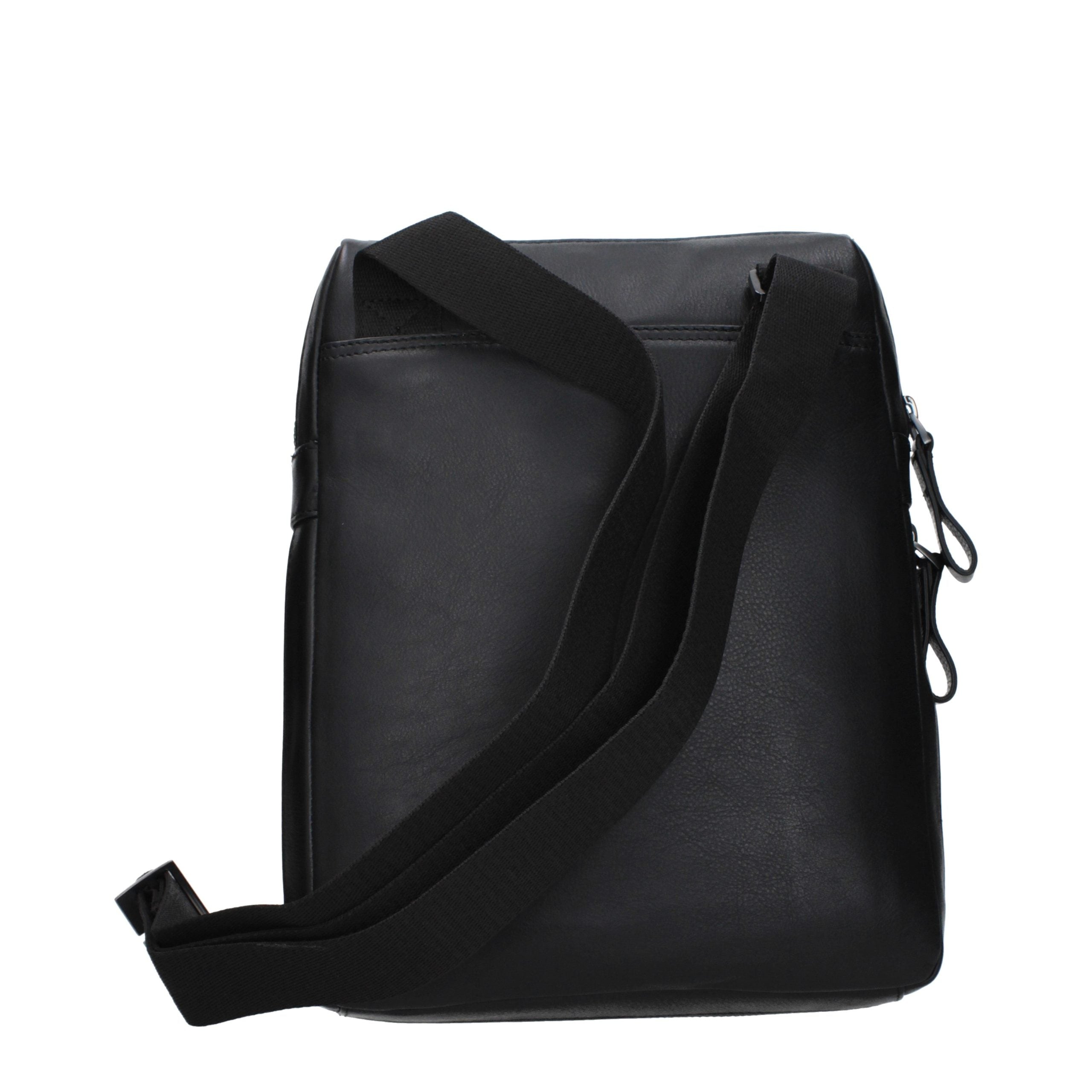 Sac bandoulière Piquadro en cuir noir