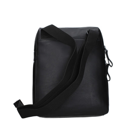 Piquadro Black Leather Crossbody Bag