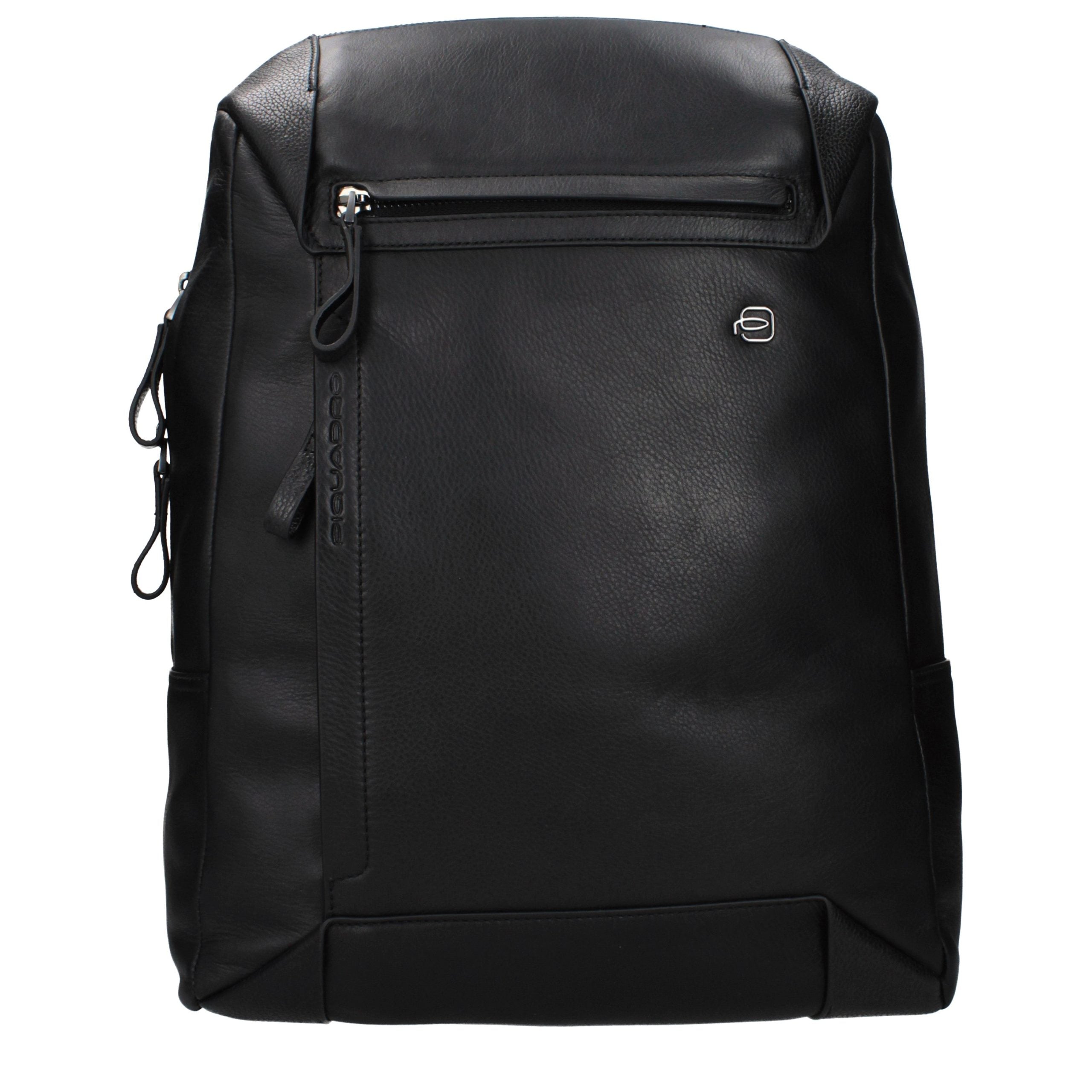Sac à dos en cuir noir Piquadro
