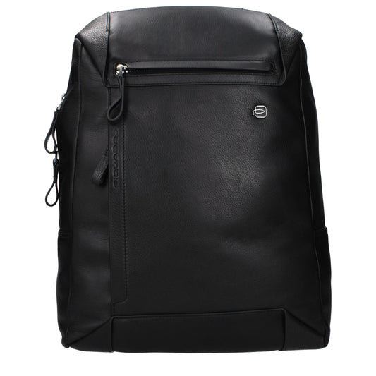 Zaino in pelle nera Piquadro