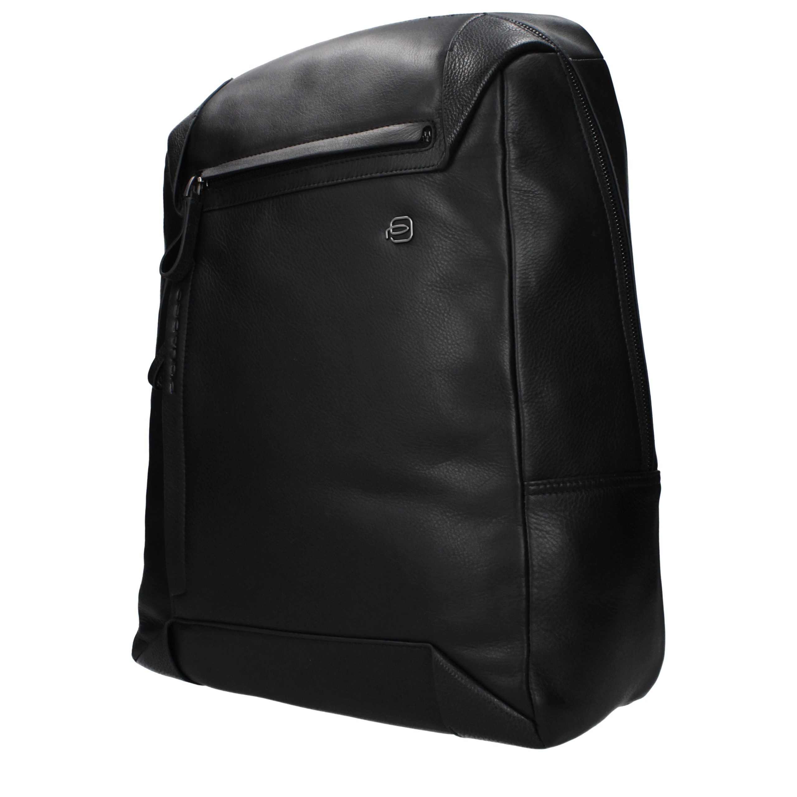 Sac à dos en cuir noir Piquadro