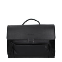 Borsa da lavoro e porta computer Piquadro in pelle nera