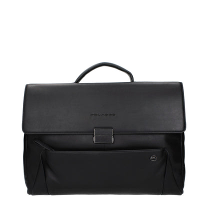 Borsa da lavoro e porta computer Piquadro in pelle nera