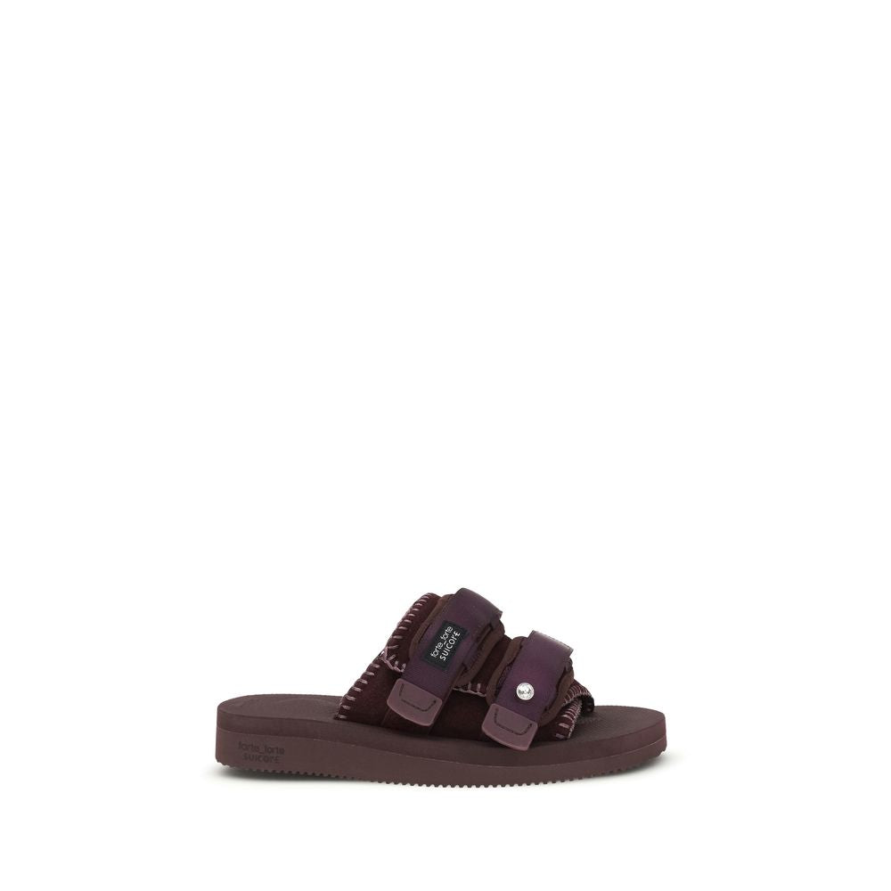 Sandales à brides Forte_Forte en polyester violet
