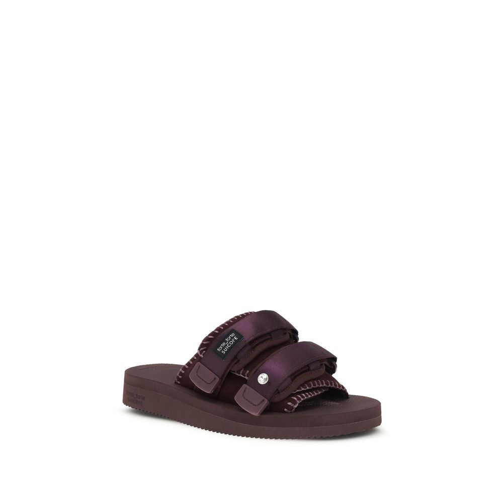 Sandales à brides Forte_Forte en polyester violet