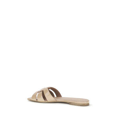 Saint Laurent Multicolor Calf Leather Bos Taurus Flat Sandals