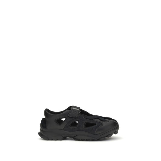 Sandali bassi Y-3 in pelle di vitello nera