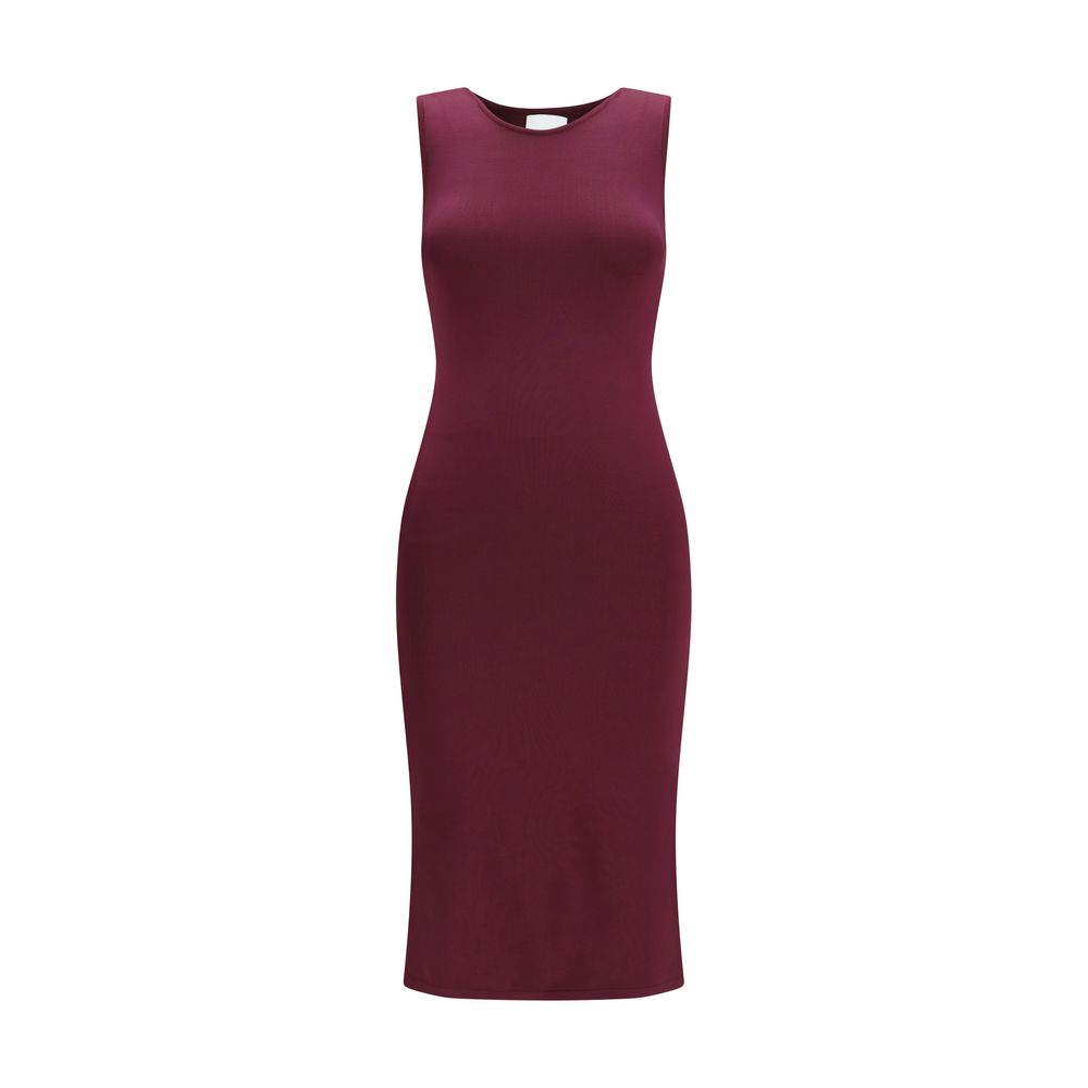 SA SU PHI Robe longue en soie violette