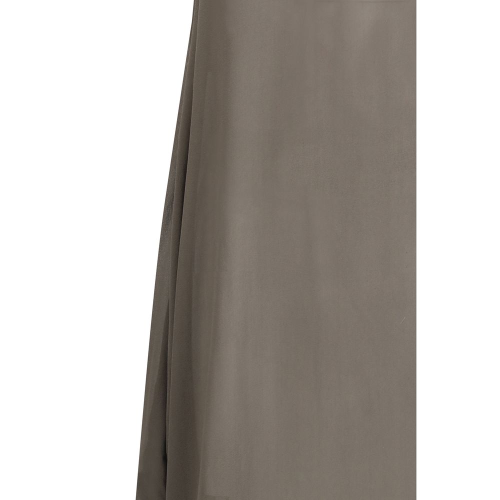 Rick Owens Gray Silk Casual Dress