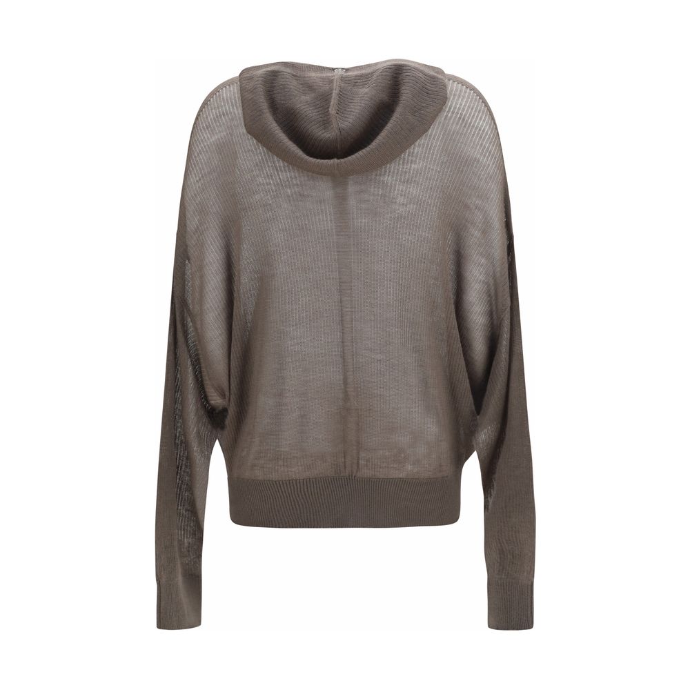 Rick Owens Gray Cashmere Hoodie