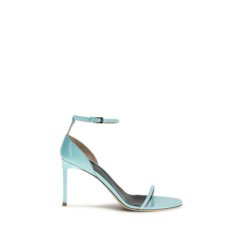 Sandales à talon aiguille Tom Ford en cuir de veau bleu Bos Taurus