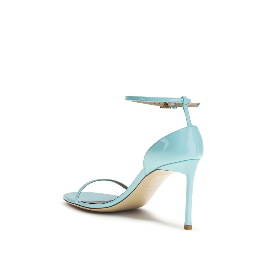 Sandales à talon aiguille Tom Ford en cuir de veau bleu Bos Taurus