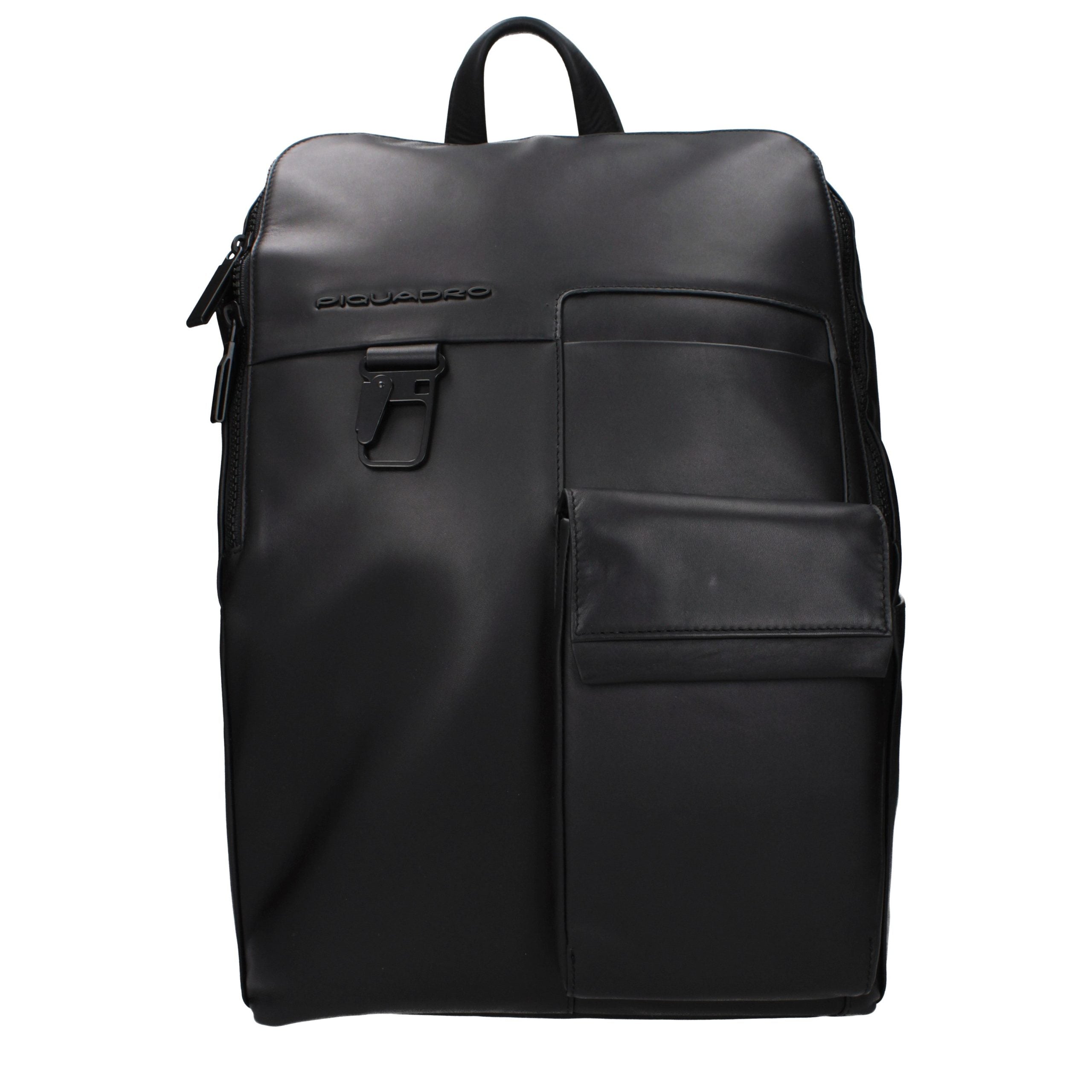 Sac à dos en cuir noir Piquadro