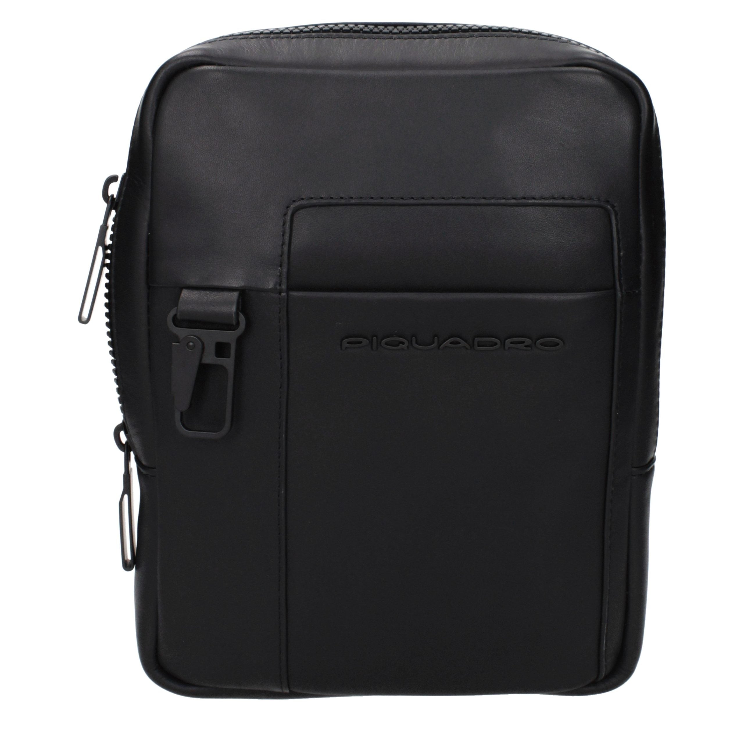 Sac bandoulière en cuir noir Piquadro