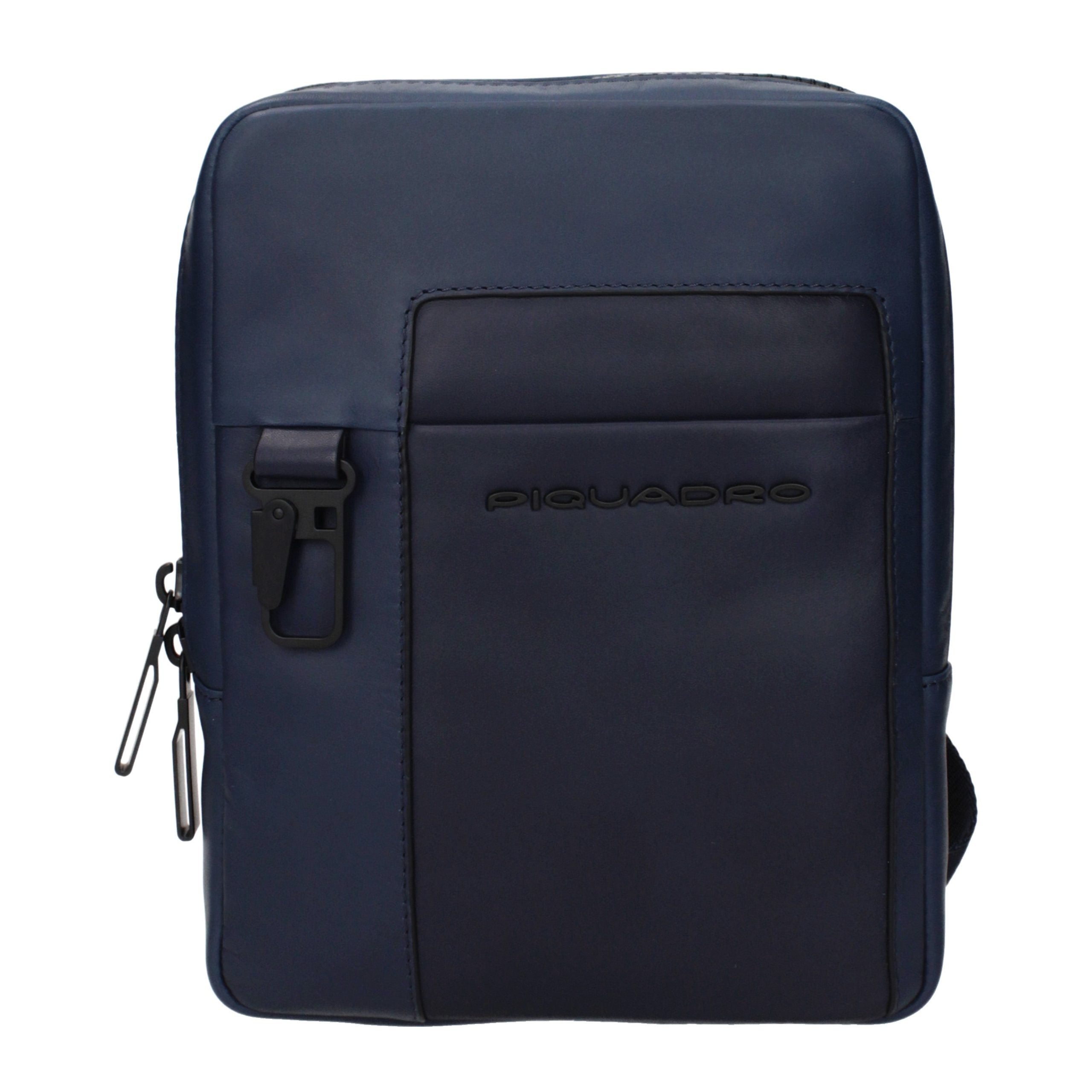 Sac bandoulière Piquadro en cuir bleu