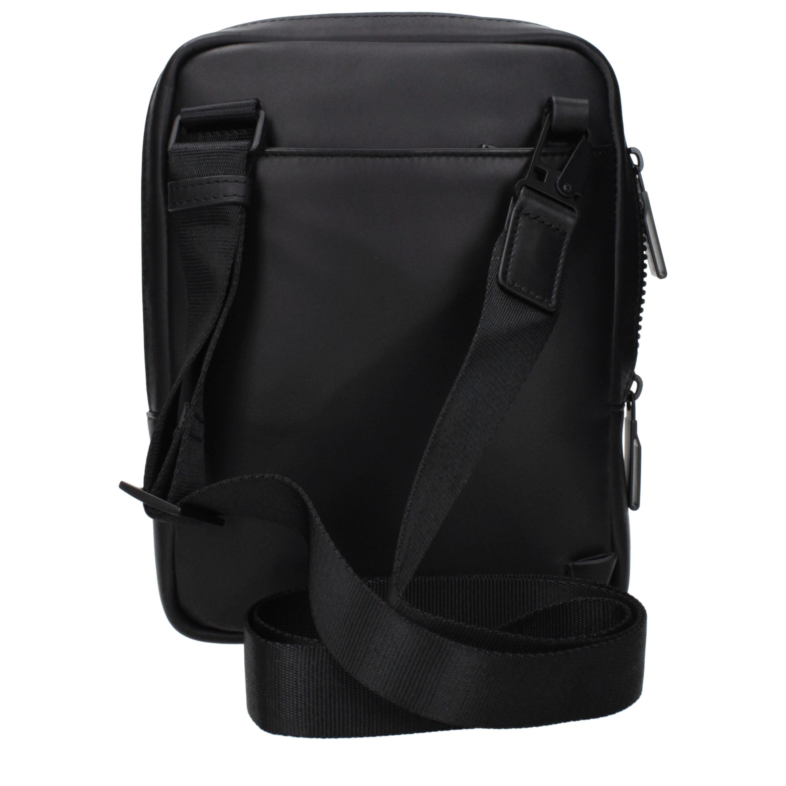 Sac bandoulière en cuir noir Piquadro