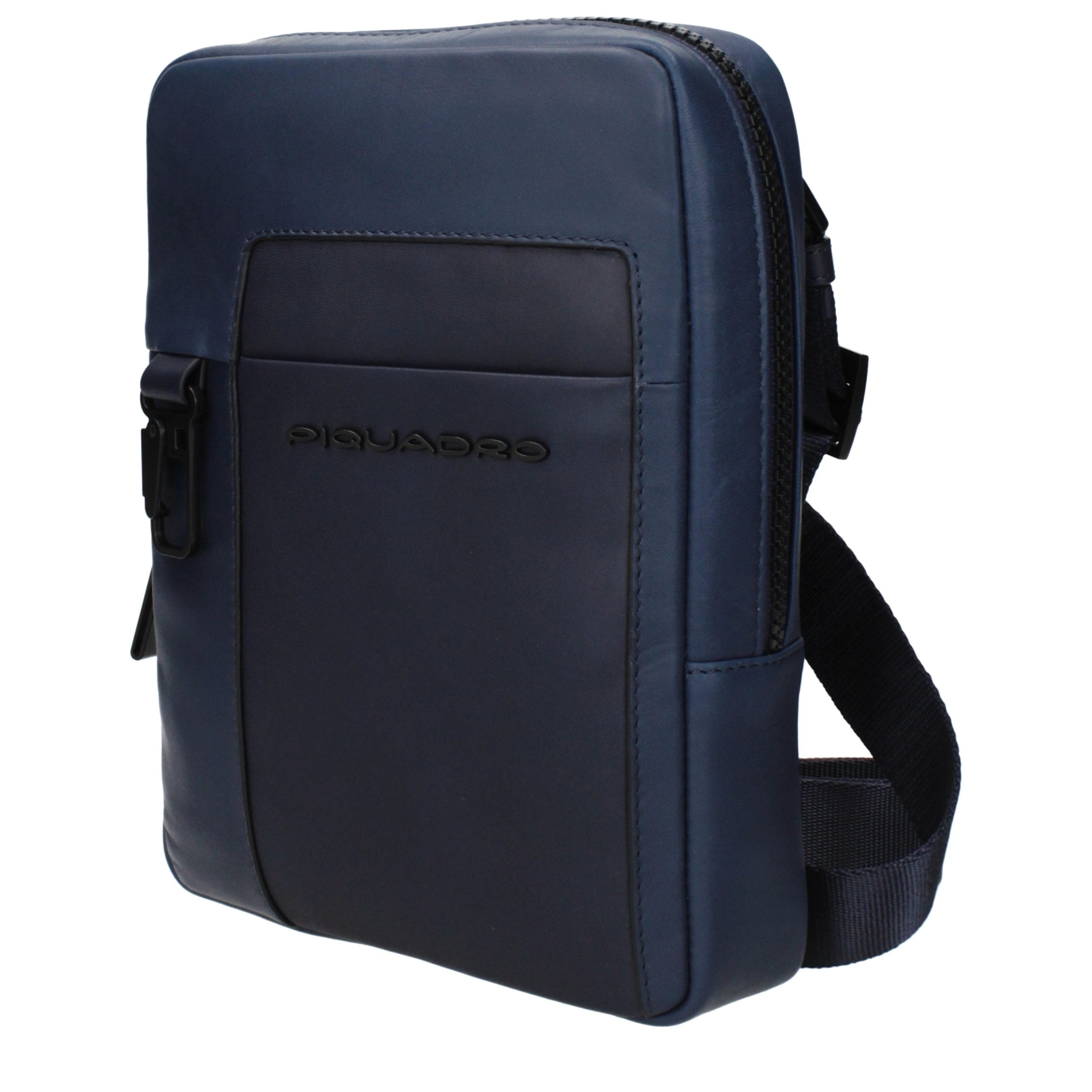 Sac bandoulière Piquadro en cuir bleu