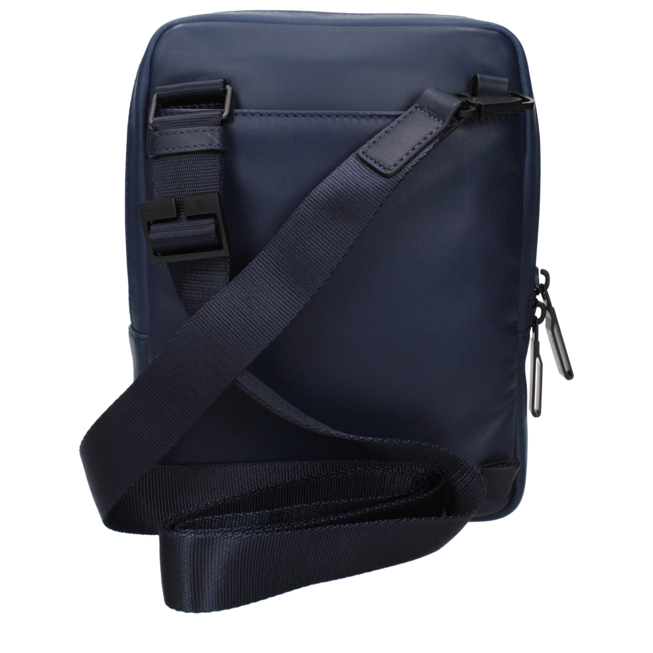 Sac bandoulière Piquadro en cuir bleu
