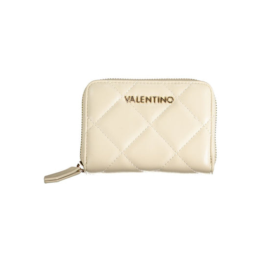 Portafoglio da donna in poliuretano beige Mario Valentino