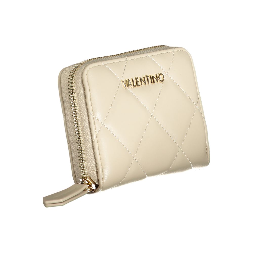 Portafoglio da donna in poliuretano beige Mario Valentino