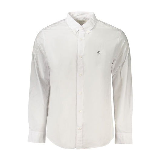 Camicia da uomo in cotone bianco Calvin Klein