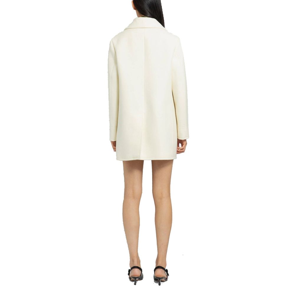 Cappotto Prada in lana bianca