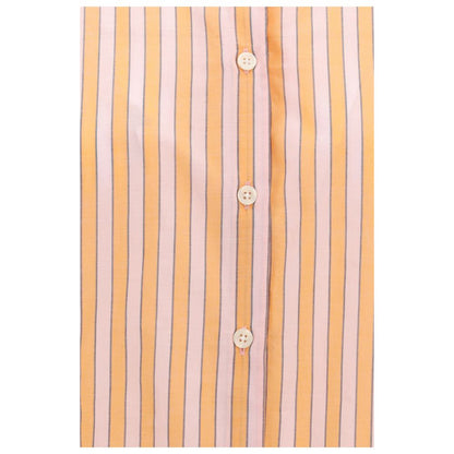 SOSUE Orange Cotton Pattern Shirt