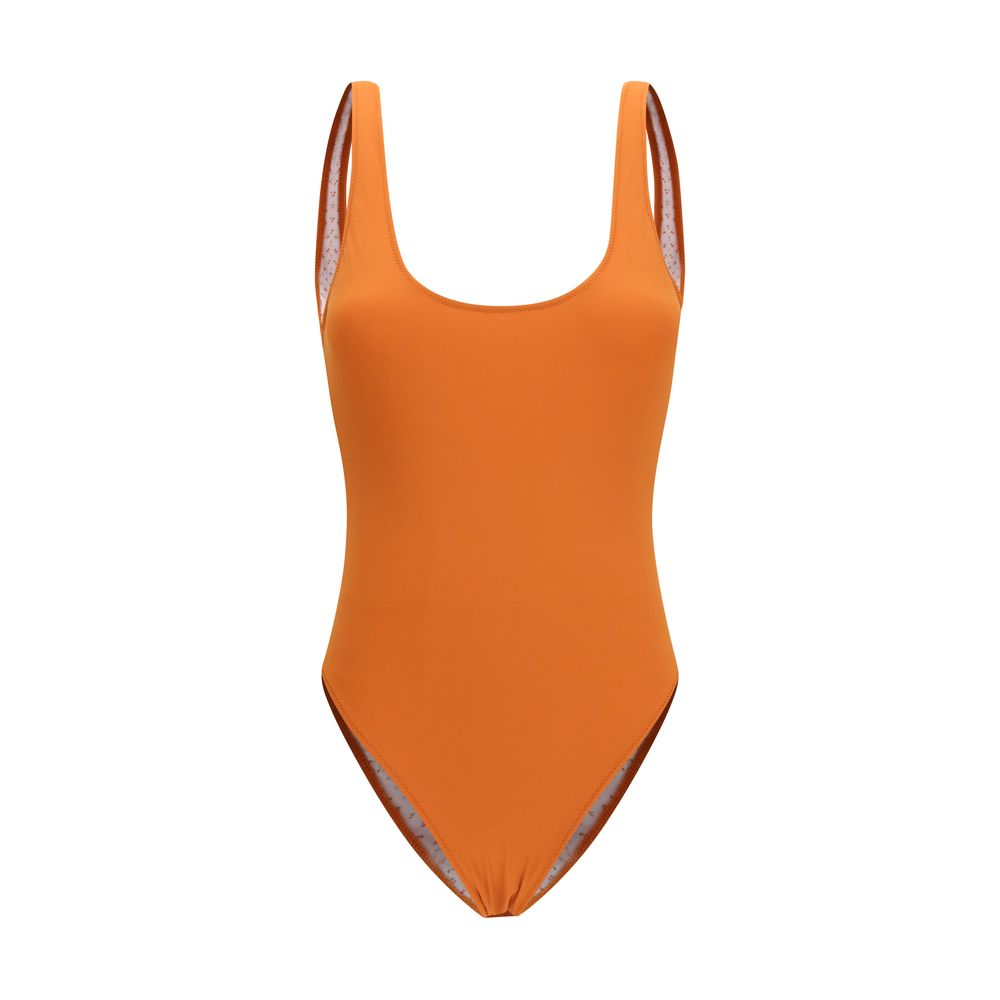 Maillot de bain une-pièce en polyamide orange Kristina Ti