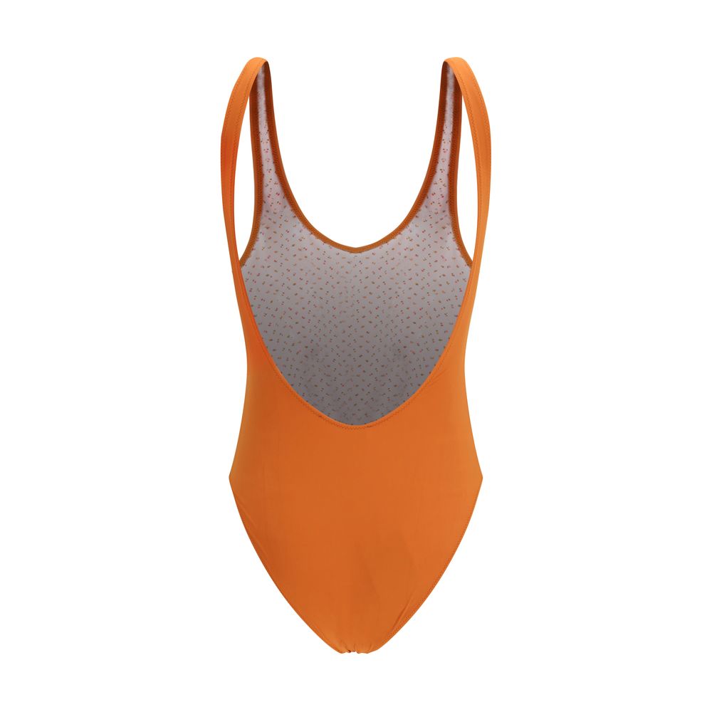 Maillot de bain une-pièce en polyamide orange Kristina Ti