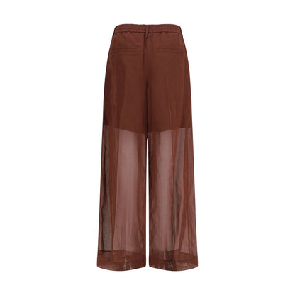 Brunello Cucinelli Brown Cotton Casual Pants