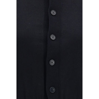 ALAINPAUL Black Cotton Cardigan