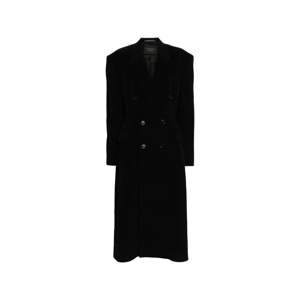 Manteau Balenciaga en cachemire noir