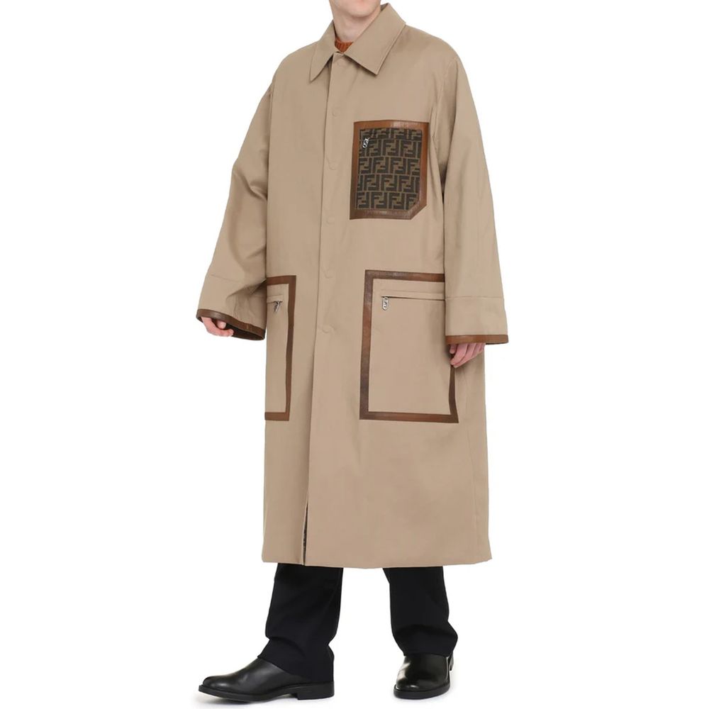 Manteau Fendi en coton beige