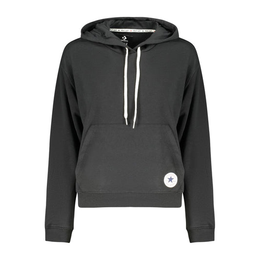 Felpa da donna in cotone nero Converse