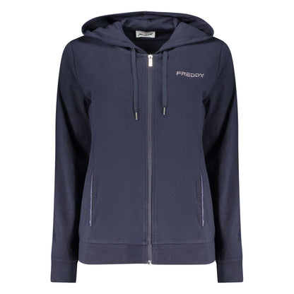 Freddy Blue Cotton Womens Hoodie