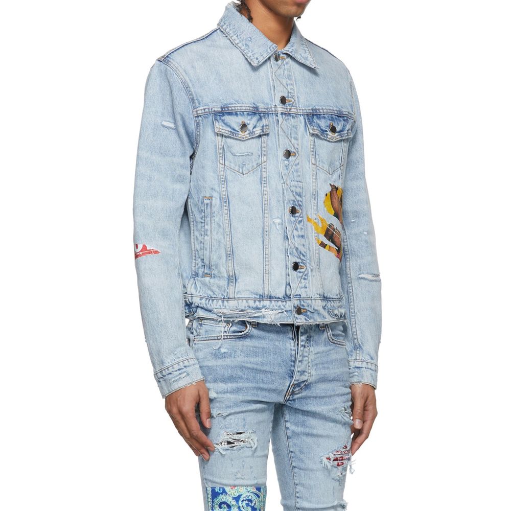 Veste en jean Amiri en coton bleu