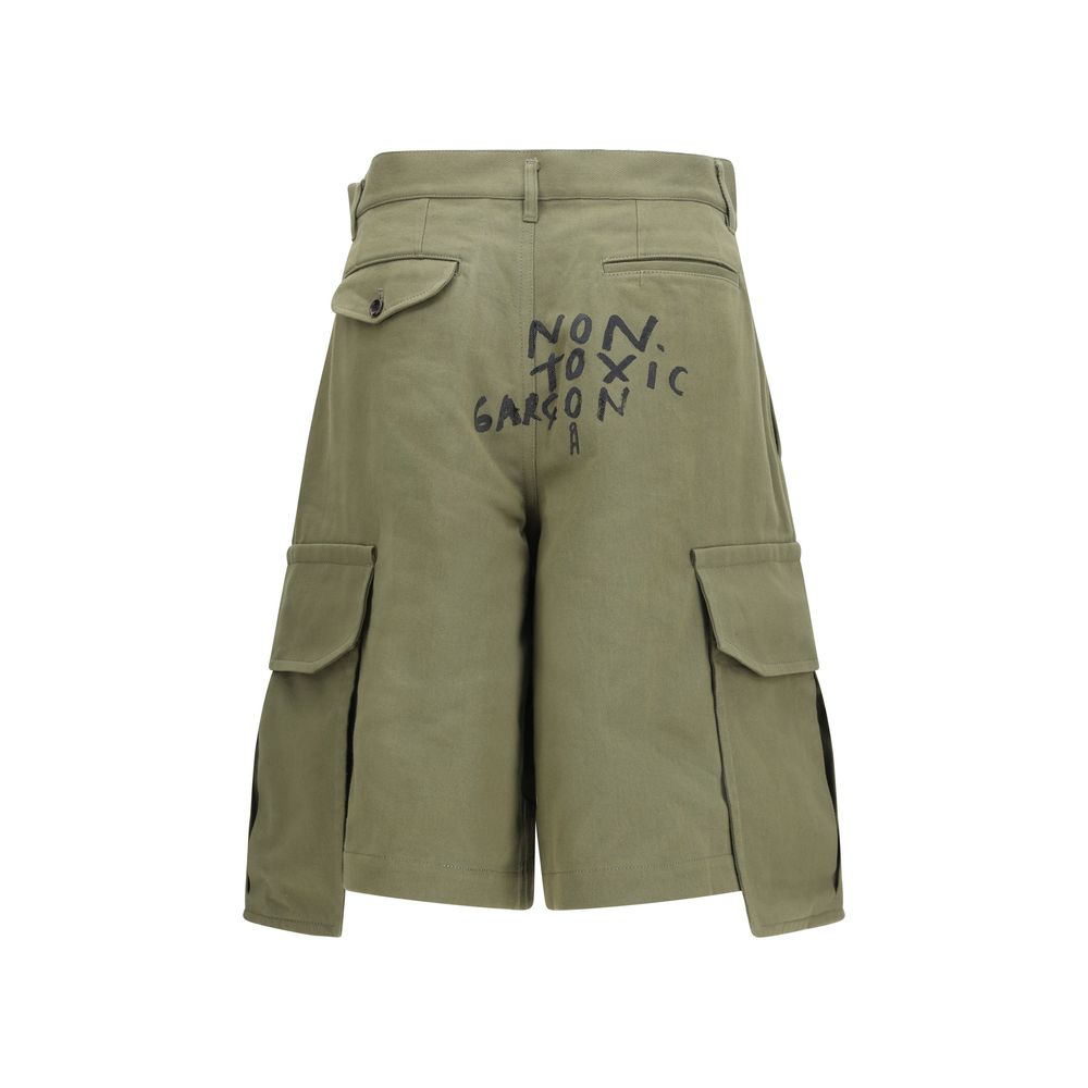 Bermuda in cotone bicolore Comme Des Garçons