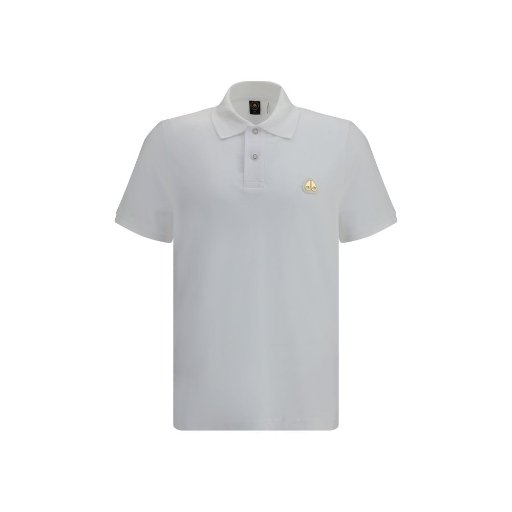 Polo in cotone bianco Moose Knuckles