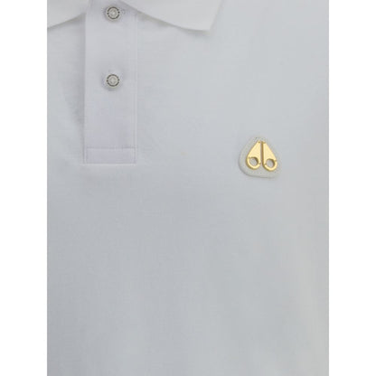 Polo in cotone bianco Moose Knuckles