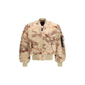 ALPHA INDUSTRIES Goldfarbene Nylon-Bomberjacke