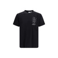 T-Shirt Nera in Cotone Off-White