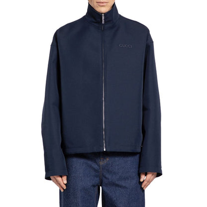 Gucci Blue Marabou Full-Length Jacket