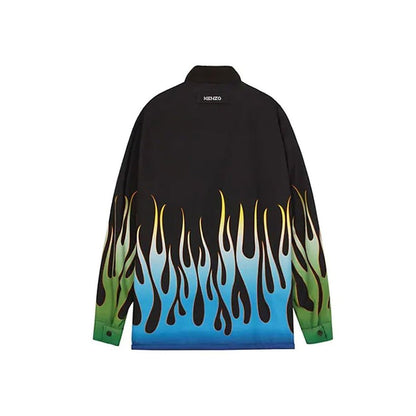 Kenzo Black Cotton Full-Length Jacket