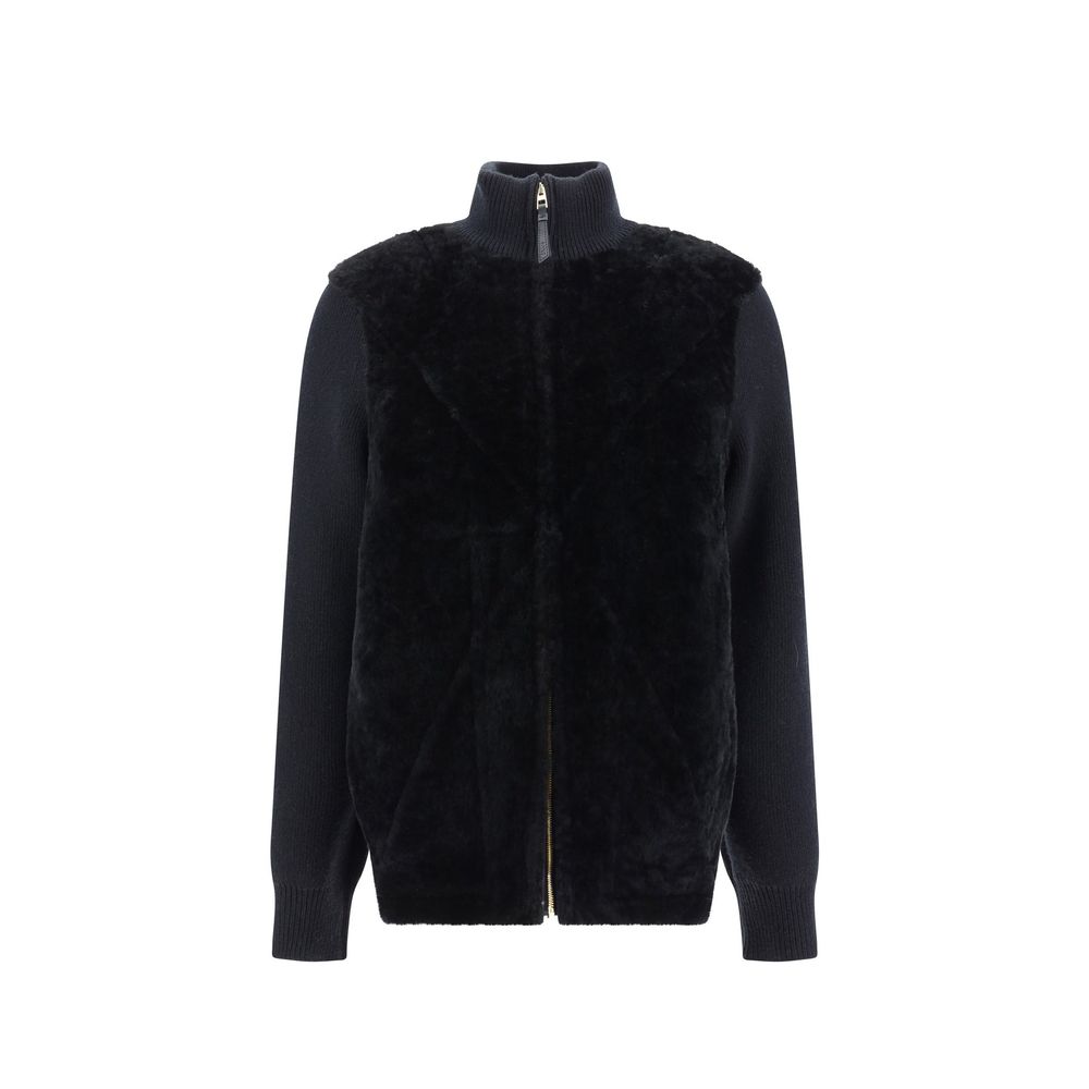 Loewe Black Lamb Fur Full-Length Jacket