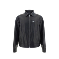 Prada Black Lamb Leather Leather Jacket