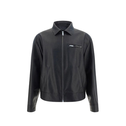 Prada Black Lamb Leather Leather Jacket