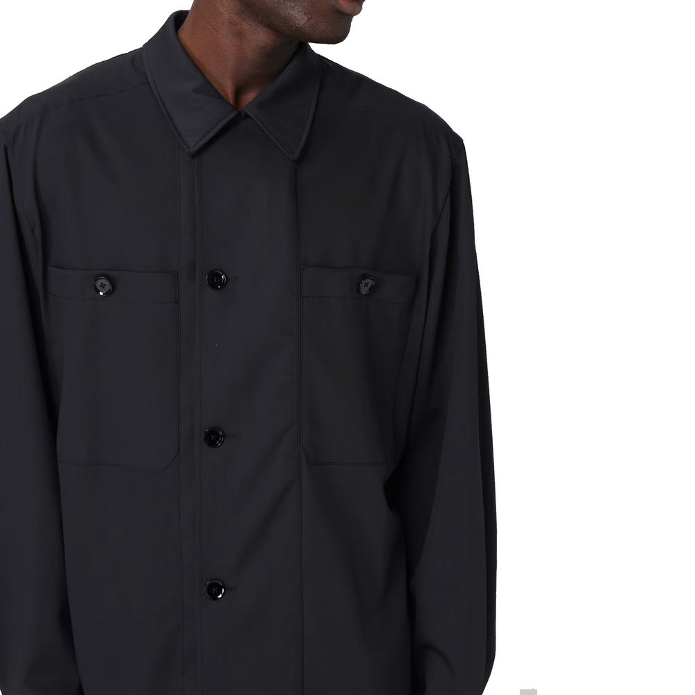 Lemaire Black Virgin Wool Full-Length Jacket